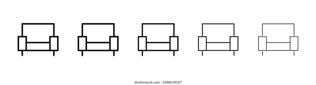 Arm chair icon Vector logo sign