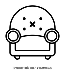 arm chair interiors design vector illustration