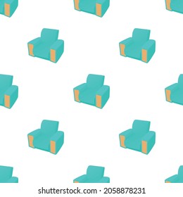 Arm chair pattern seamless background texture repeat wallpaper geometric vector