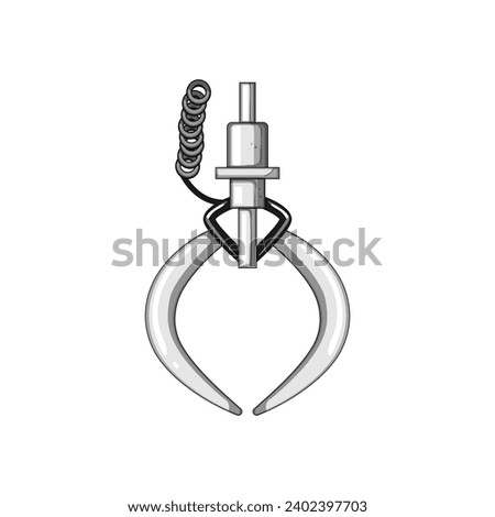 arm claw machine cartoon. cabinet carnival, mechanical vending, chance kids arm claw machine sign. isolated symbol vector illustration