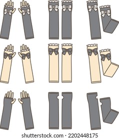 Arm cover color illustration set