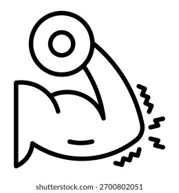 Armrollstärke Symbol Element für Design