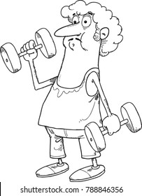 Arm with dumbbell