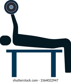 Arm Exercise icon flat style graphical symbol. Can be used for web and mobile apps.