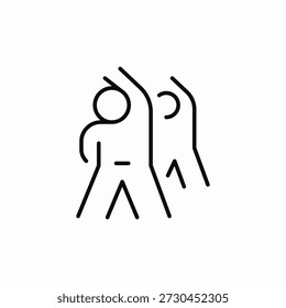 Vector de signo de icono de ejercicio de brazo