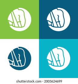 Arm Flat four color minimal icon set