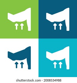 Arm Flat four color minimal icon set