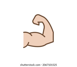 Arm flat icon. Thin line signs for design logo, visit card, etc. Single high-quality outline symbol for web design or mobile app. Medical outline pictogram.
