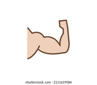 Arm flat icon. Thin line signs for design logo, visit card, etc. Single high-quality outline symbol for web design or mobile app. Medical outline pictogram.
