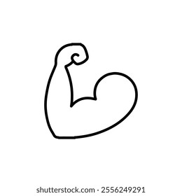 arm flex icon Flat symbol set outline