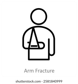 Arm Fracture and injury icon concept