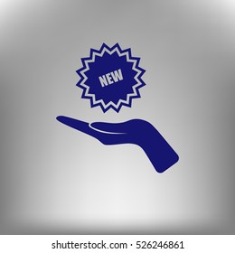Arm of gift icon