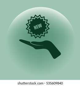 Arm of gift icon