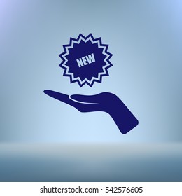 Arm of gift icon