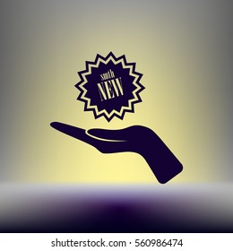 Arm of gift icon