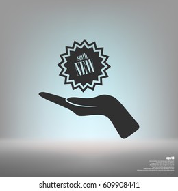 Arm of gift icon