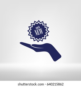 Arm of gift icon
