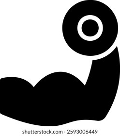 arm glyph icon illustration vector