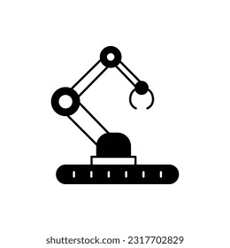  Icono de vector de glifo de brazo que puede editar o modificar fácilmente 

