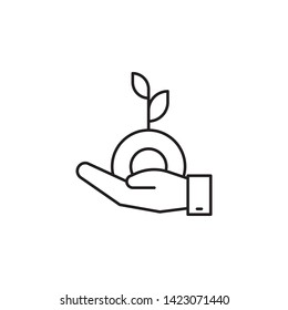 arm, growth, save icon. Simple thin line, outline vector of Saving money icons for UI and UX, website or mobile application