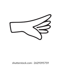 arm human icon isolated on white design
