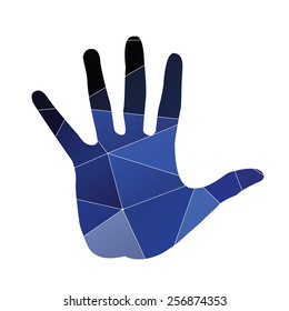 arm icon Abstract Triangle Geometrical background 