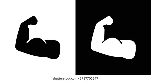 Arm icon black flat pictogram. For graphic and web design.