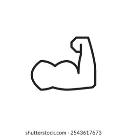 Arm icon Flat line illustration