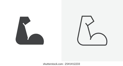 Arm icon flat and simple set design