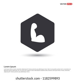 arm icon Hexa White Background icon template - Free vector icon