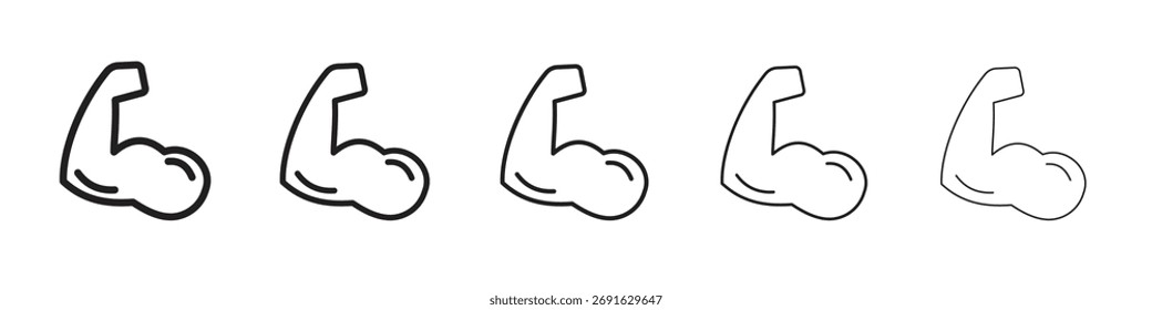 Arm icon logo set concept stock vector illustration.