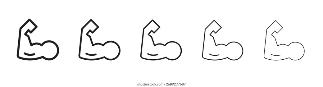 Arm icon, outline vector logo illustration, linear pictogram isolated