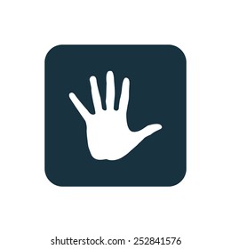 arm icon Rounded squares button, on white background 