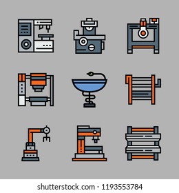 arm icon set. vector set about pharmacy and industrial robot icons set.