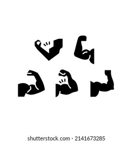Ilustración de diseño de símbolo del vector conjunto de iconos de brazo