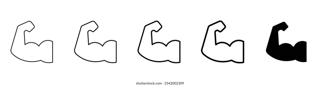 Icono de brazo Ilustración de contorno simple