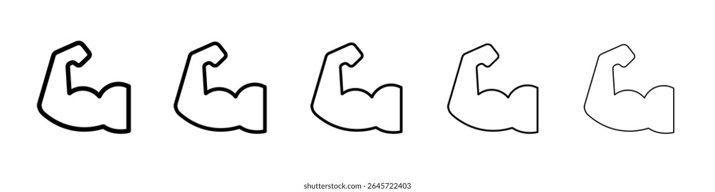 arm icon simple vector outline logo