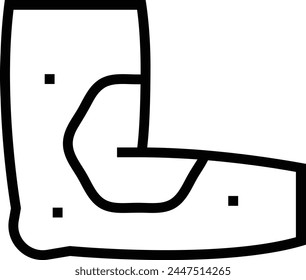 arm icon. Thin linear style design isolated on white background