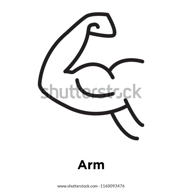 Arm icon vector isolated on white background, Arm transparent sign
