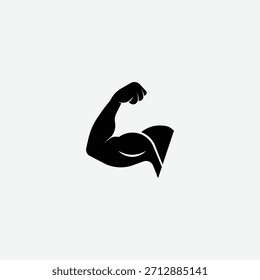 Armsymbol, Vektorgrafik und Stärke, Kraft, Fitness, Bodybuilding, Muskeln, Körpergesundheit, Symboldesign
