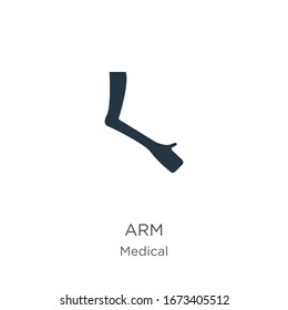 Arm icon vector. Trendy flat arm icon from medical collection isolated on white background. Vector illustration can be used for web and mobile graphic design, logo, eps10