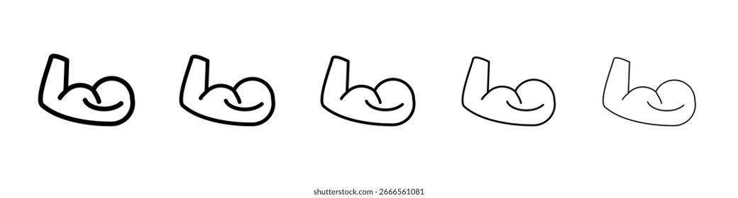 Ícone de braço no estilo da Web. Ilustração vetorial. Eps10