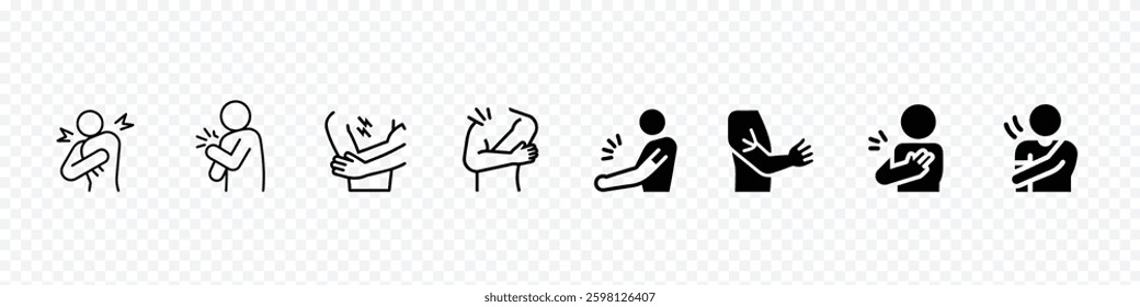 Arm Injury Icon – Person Clutching Their Arm, Hand Injury from Equipment icon, hand injury icon