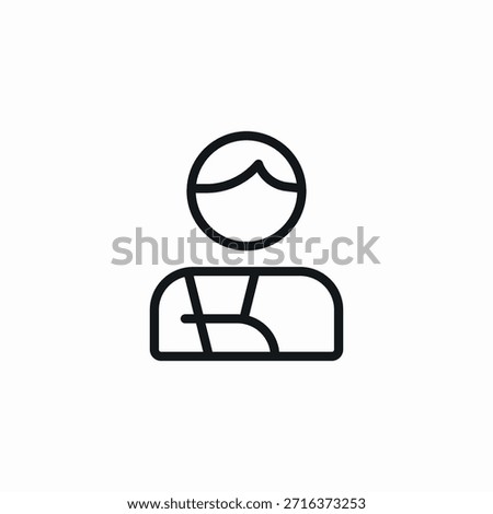 arm injury icon sign vector