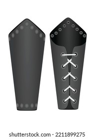 Arm Leather Bracer. Vector Illustration