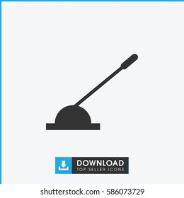 arm lever icon. Simple filled arm lever icon. On white background.