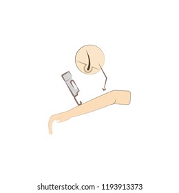 arm, limb laser epilation colored icon. Element of colored cosmetology laser icon for mobile concept and web apps. Thin line arm, limb laser epilation icon can be used for web