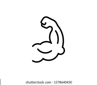 Arm line icon. High quality outline symbol for web design or mobile app. Thin line sign for design logo. Black outline pictogram on white background