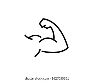 Arm line icon. High quality outline symbol for web design or mobile app. Thin line sign for design logo. Black outline pictogram on white background