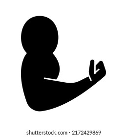 Arm line icon. High quality outline symbol for web design or mobile app. Thin line sign for design logo. Black outline pictogram on white background
